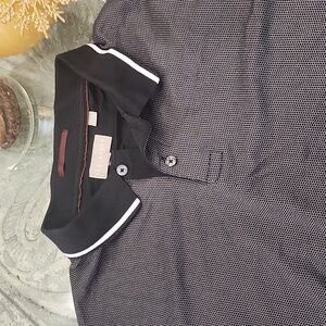 Ted Baker Black Polo Golf Shirt Classic Knit XL